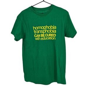 Phuid Project Sz S Short Sleeve T Shirt Pride Collection Green Cured Education